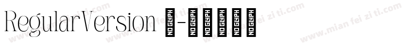RegularVersion 2字体转换
